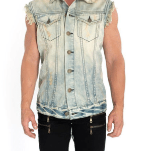 TXP-1801 – Light Wash Sleeveless Denim Vest