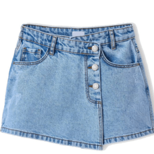 TXP-1904 – Women Blue Button Denim Skirt